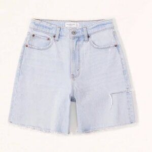 Abercrombie & Fitch High Rise Dad Short Curve Love - Light Wash - Size 16 (33")